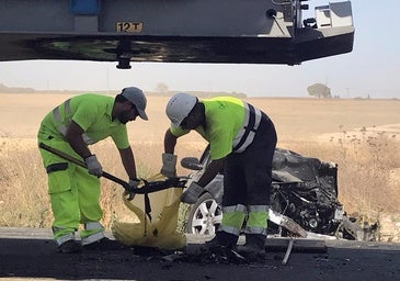 Once heridos en un choque entre tres coches en un accidente de tráfico en la N-IV en Dos Hermanas